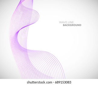 Elegant abstract vector wave line futuristic style background template