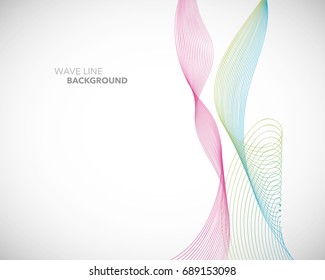 Elegant abstract vector wave line futuristic style background template