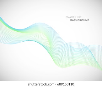 Elegant abstract vector wave line futuristic style background template