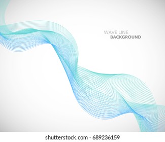 Elegant abstract vector wave line futuristic style background template