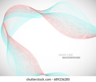Elegant abstract vector wave line futuristic style background template