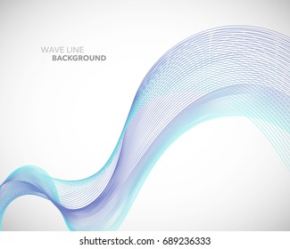 Elegant abstract vector wave line futuristic style background template