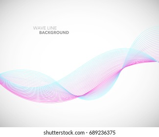 Elegant abstract vector wave line futuristic style background template