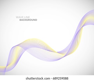 Elegant abstract vector wave line futuristic style background template