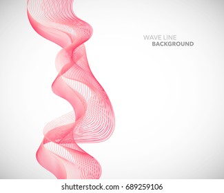 Elegant abstract vector wave line futuristic style background template