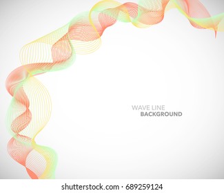 Elegant abstract vector wave line futuristic style background template