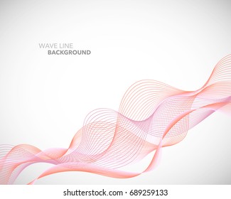 Elegant abstract vector wave line futuristic style background template