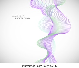 Elegant abstract vector wave line futuristic style background template