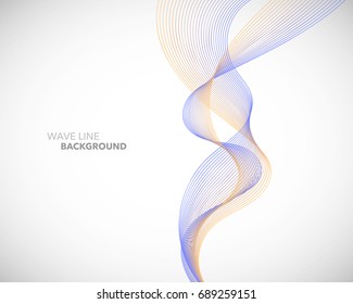 Elegant abstract vector wave line futuristic style background template