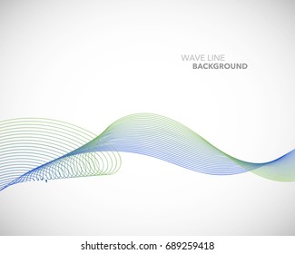 Elegant abstract vector wave line futuristic style background template