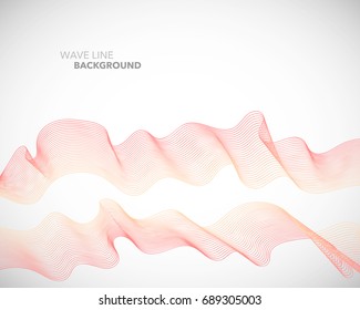 Elegant abstract vector wave line futuristic style background template