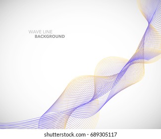 Elegant abstract vector wave line futuristic style background template