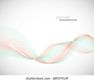 Elegant abstract vector wave line futuristic style background template