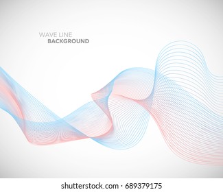Elegant abstract vector wave line futuristic style background template