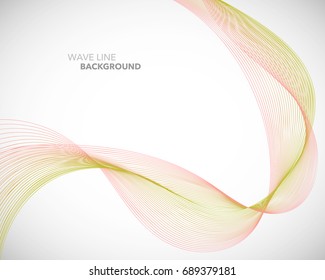 Elegant abstract vector wave line futuristic style background template