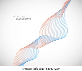 Elegant abstract vector wave line futuristic style background template
