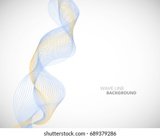 Elegant abstract vector wave line futuristic style background template