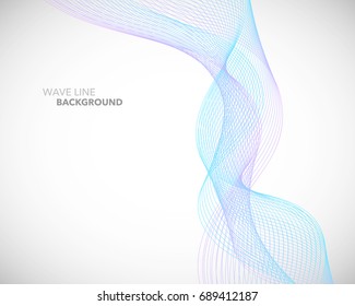 Elegant abstract vector wave line futuristic style background template