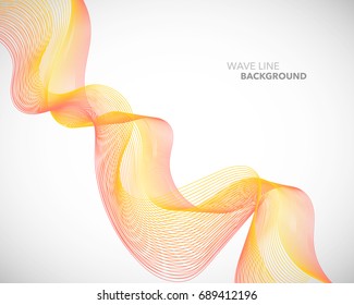 Elegant abstract vector wave line futuristic style background template