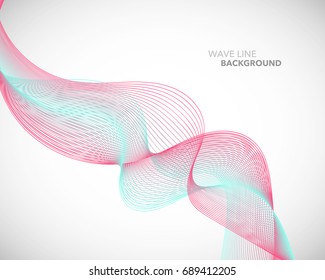 Elegant abstract vector wave line futuristic style background template
