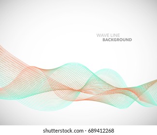 Elegant abstract vector wave line futuristic style background template