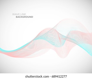 Elegant abstract vector wave line futuristic style background template