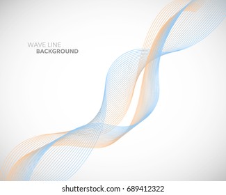 Elegant abstract vector wave line futuristic style background template