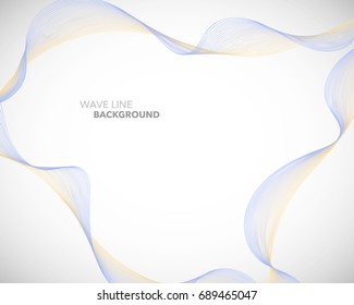 Elegant abstract vector wave line futuristic style background template