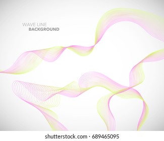 Elegant abstract vector wave line futuristic style background template