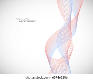 Elegant abstract vector wave line futuristic style background template