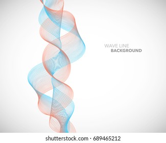 Elegant abstract vector wave line futuristic style background template
