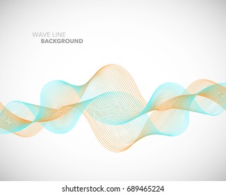 Elegant abstract vector wave line futuristic style background template