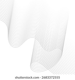 Vetor abstrato elegante ondulado linha fina padrão papel de parede design
