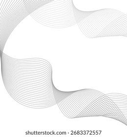 Diseño de Fondo de pantalla de patrón de línea delgada ondulada de Vector abstracto elegante