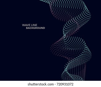 Elegant abstract vector web gradient wave dot line futuristic style background template