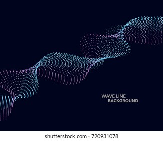 Elegant abstract vector web gradient wave dot line futuristic style background template