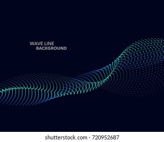 Elegant abstract vector web gradient wave dot line futuristic style background template