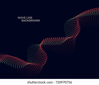 Elegant abstract vector web gradient wave dot line futuristic style background template