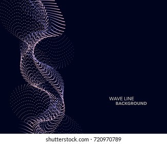 Elegant abstract vector web gradient wave dot line futuristic style background template