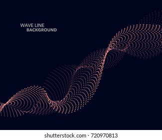 Elegant abstract vector web gradient wave dot line futuristic style background template