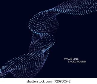 Elegant abstract vector web gradient wave dot line futuristic style background template