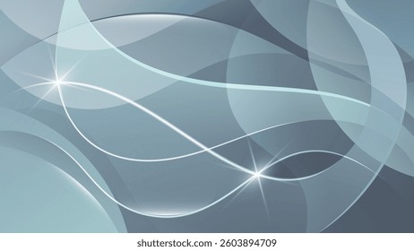Elegant abstract wallpaper in azure gray tones. An excellent background for advertising, posters, postcards, business cards, corporate attributes and your other projects. Vector.