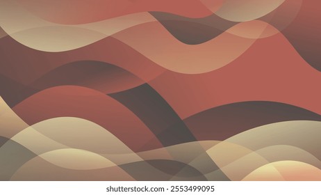 Elegant abstract wallpaper in warm tones. Excellent background for decorating pages in social networks, posters, presentations, outdoor advertising and your other projects. Vector.