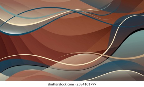 Elegant abstract wallpaper in warm tones. An excellent background for advertising, posters, postcards, business cards, corporate attributes and your other projects. Vector.