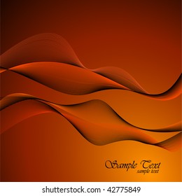 Elegant Abstract Wave Design Template - Vector Card