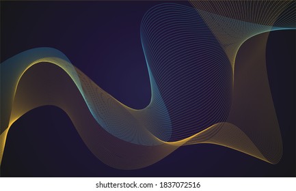 Elegant abstract wave line background.
