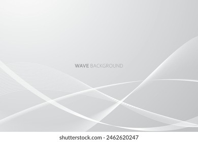 Elegante onda abstracta de fondo blanco
