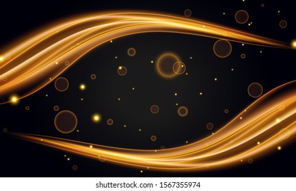 Elegant Abstract waves with bokeh background vector