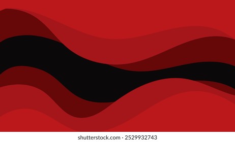 Elegant abstract waves in red and black tones, perfect for modern digital designs.