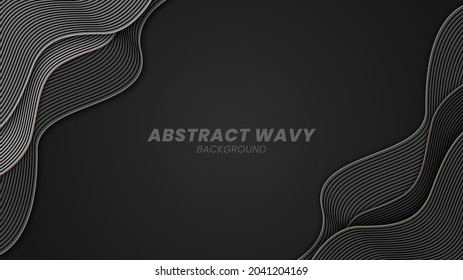 Elegant Abstract Wavy Line Background 